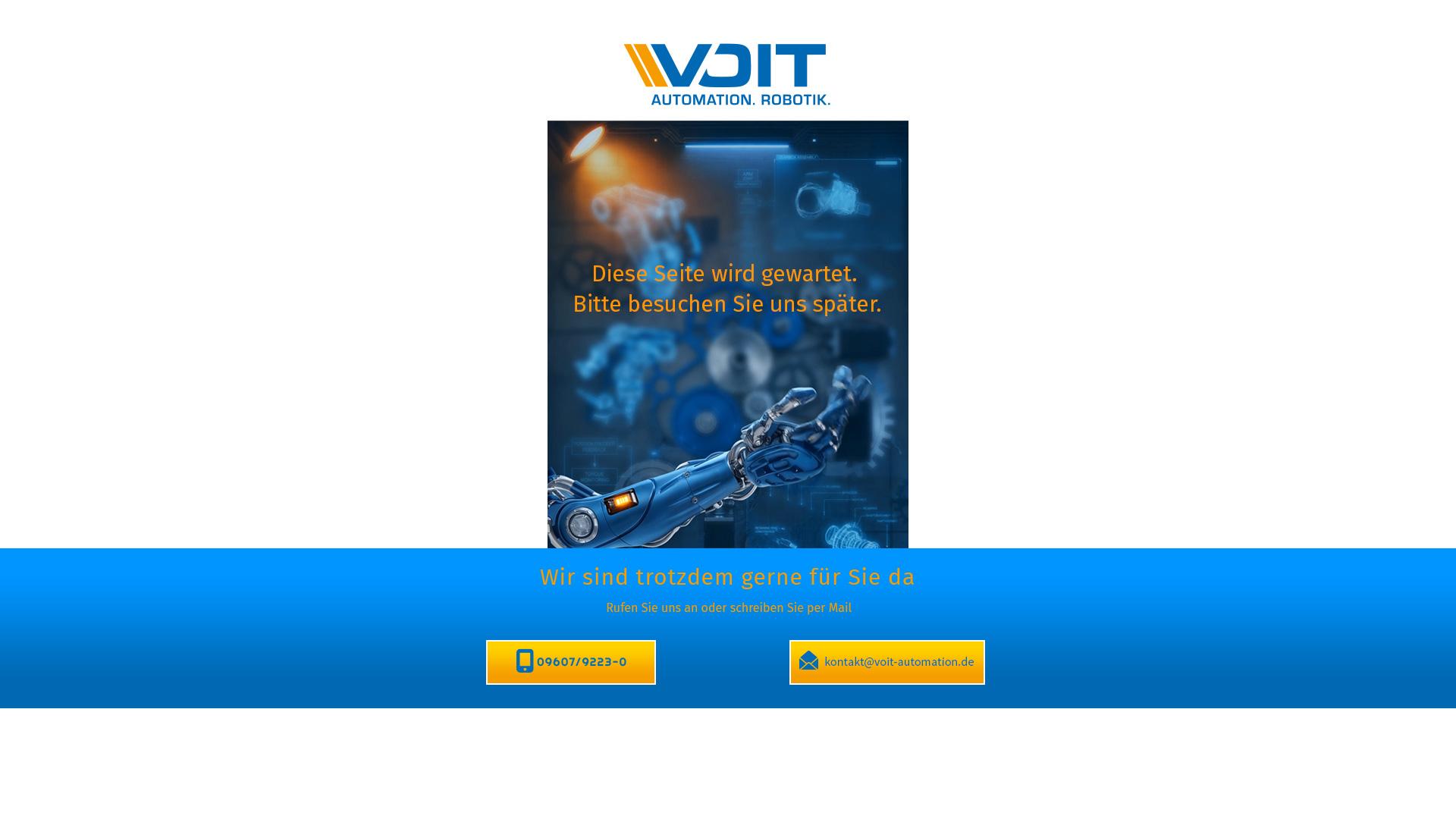 VOIT Automation und Robotik – Wartungsseite